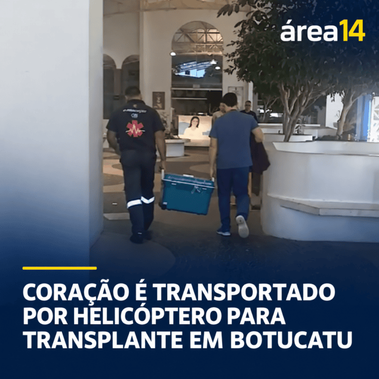 PM E HELICÓPTERO ÁGUIA TRANSPORTAM CORAÇÃO PARA TRANSPLANTE EM BOTUCATU