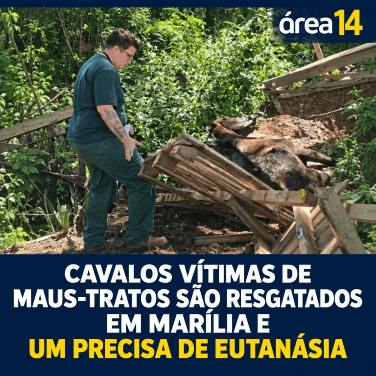 CAVALOS VÍTIMAS DE MAUS-TRATOS SÃO RESGATADOS EM MARÍLIA E UM PRECISA DE EUTANÁSIA