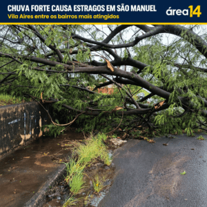 CHUVA FORTE CAUSA ESTRAGOS EM SÃO MANUEL; VILA AIRES ESTÁ ENTRE OS BAIRROS MAIS ATINGIDOS