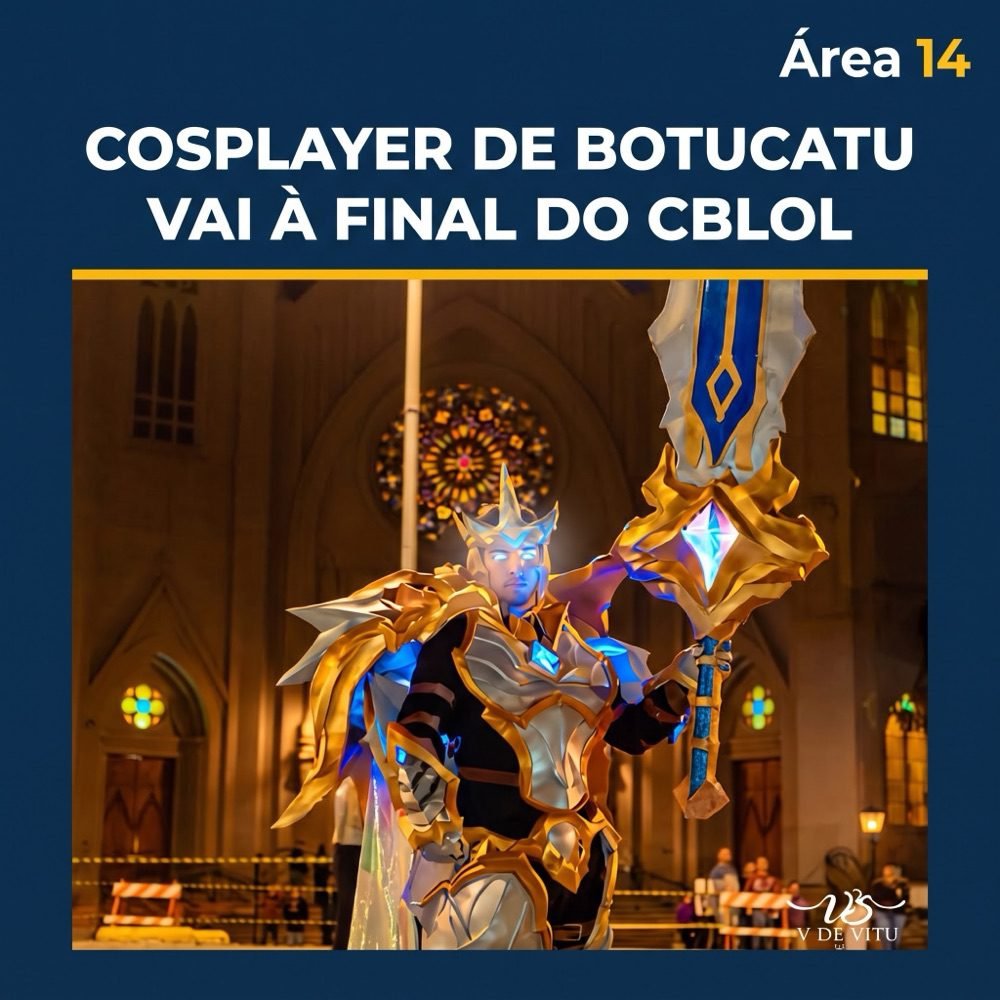 COSPLAYER DE BOTUCATU É CONVIDADO PARA A FINAL DO CBLOL NO RIO E BUSCA APOIO