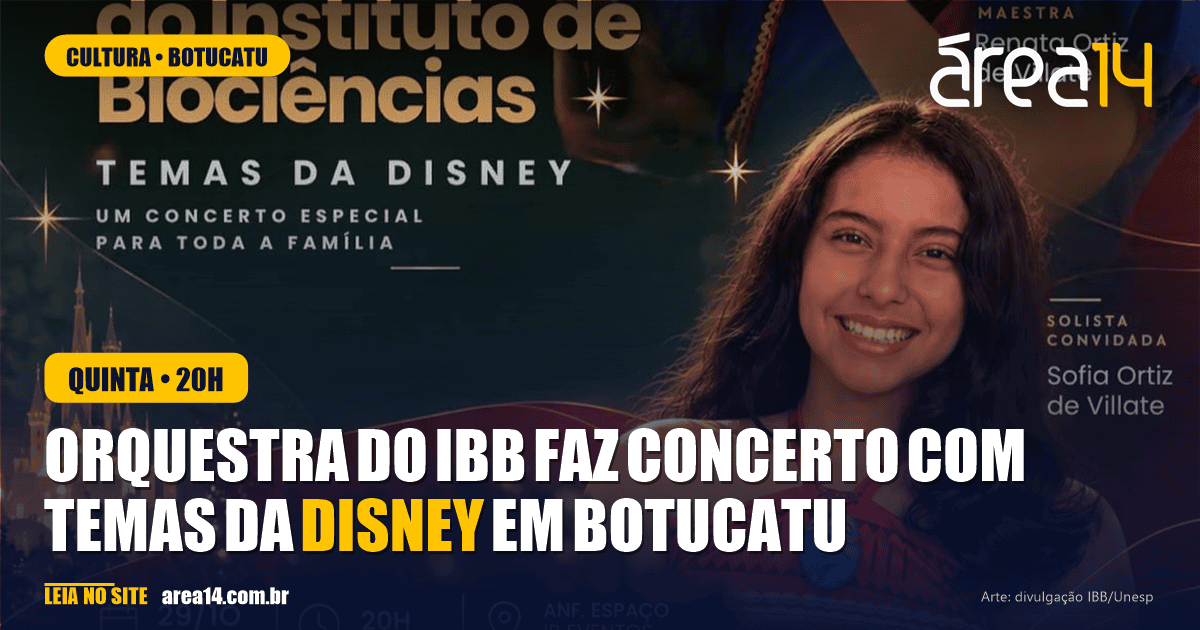 Orquestra do IBB faz concerto com temas da Disney em Botucatu nesta quinta